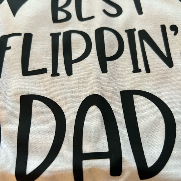 White Apron with 'Best Flippin' Dad' Design- great present for the man barbecuer - Picture 5 of 6